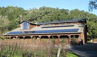 Alexander Valley winery solar panels