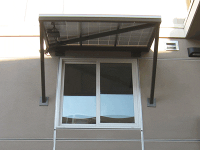 Solar awning, Hartle Court, Napa