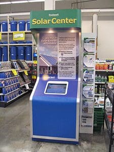 SolarCraft kiosk at Friedman's Home Improvement