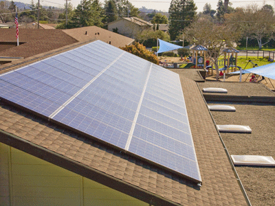 solar panels school, Novato, CA