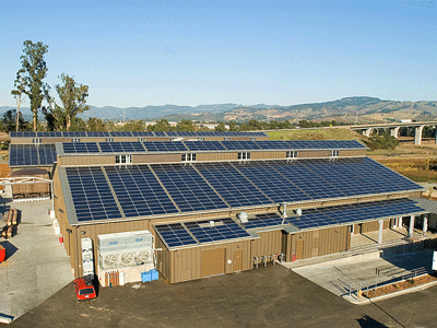 solar panels, winery