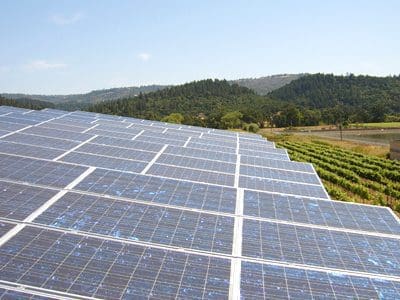solar panels closeup, Ballentine Vineyards