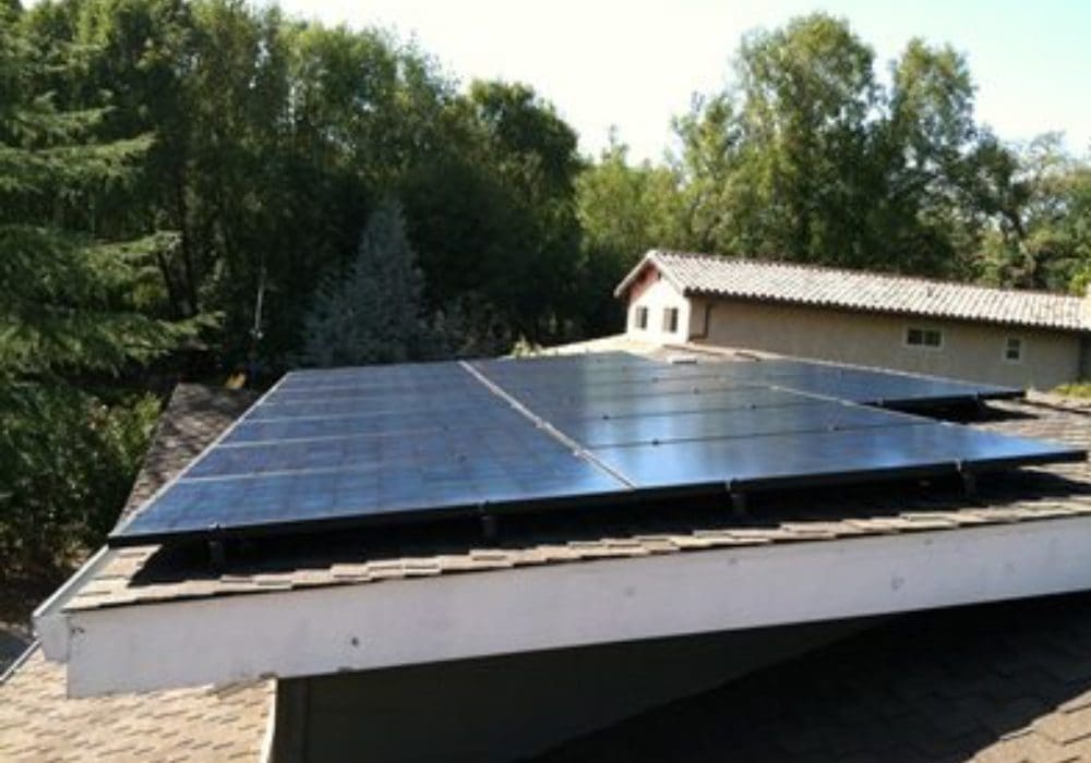 solar panel on rooftop