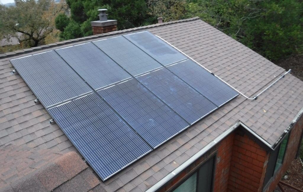 solar panel on roof top