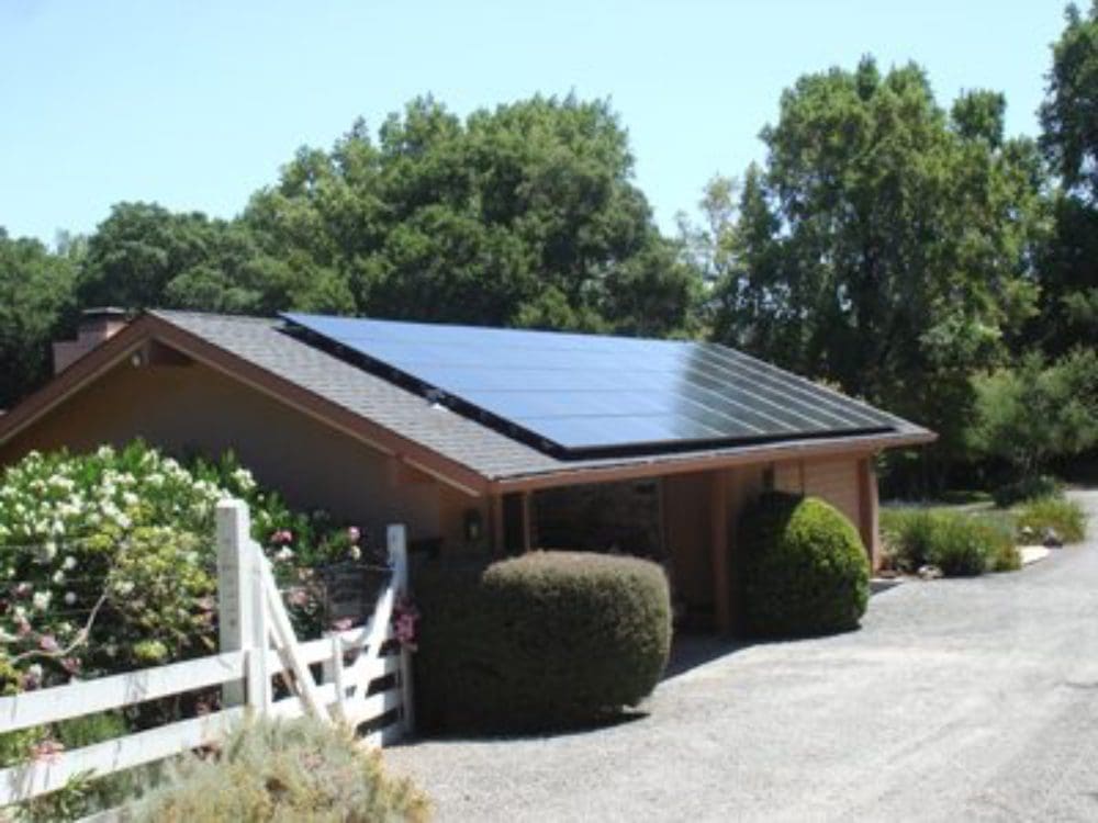 solar panel on roof