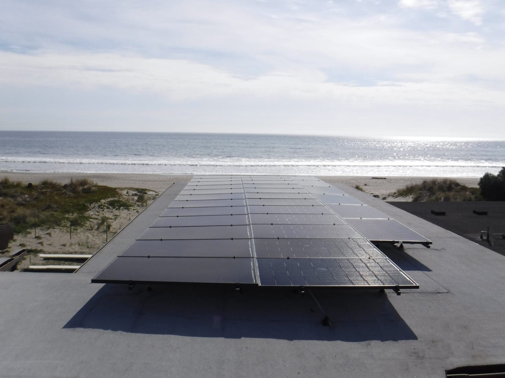 solar panel at beach