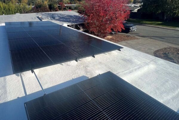 solar panels on eichler home foam roof
