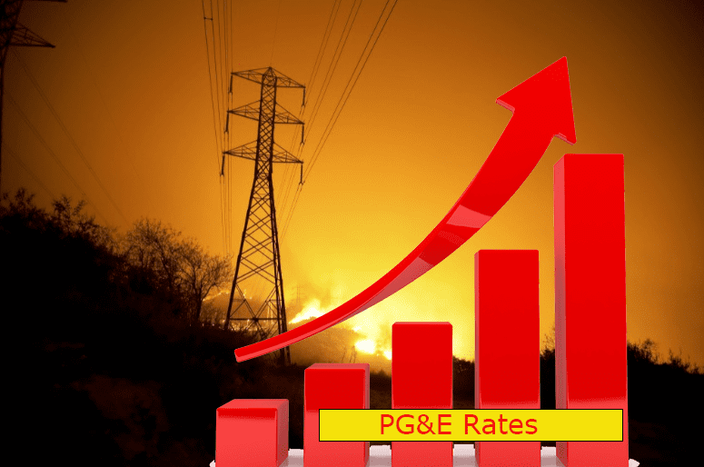 PG&E wildfires rate increases chart
