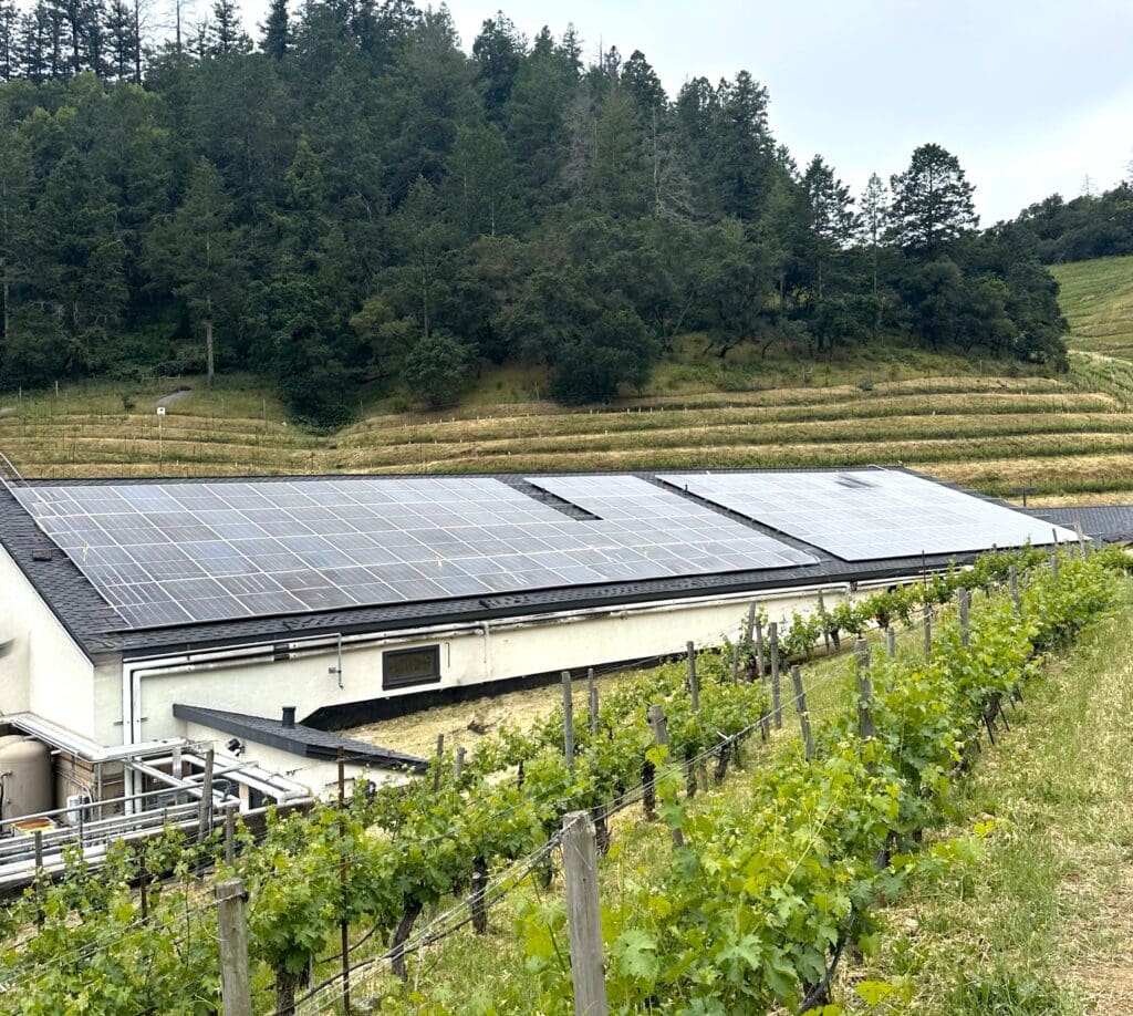 solar panels on barn