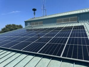 solar panels on roof